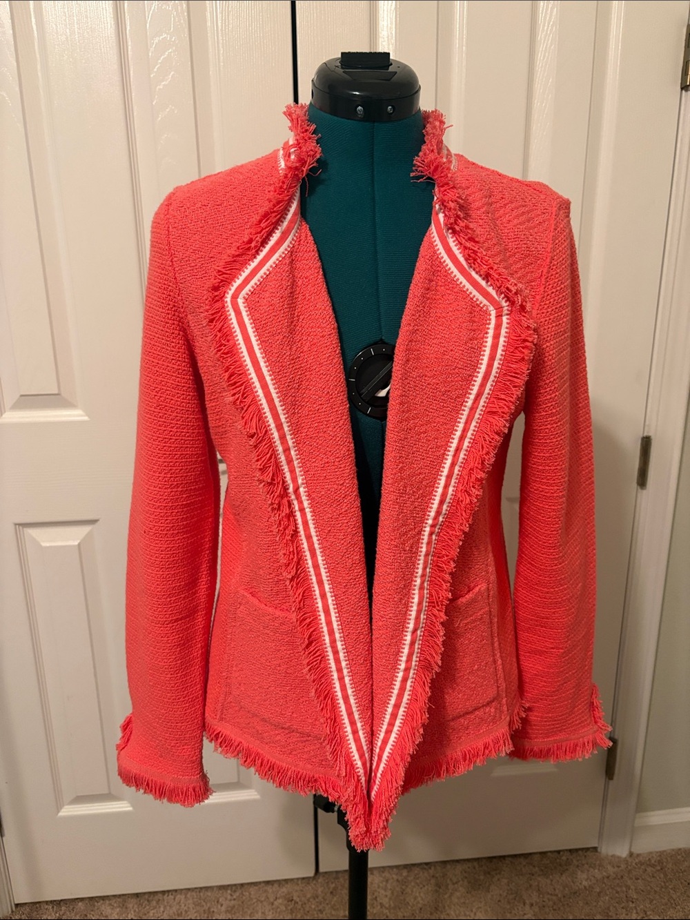 NIC+ZOE Women’s Coral Fringed Open-Front Jacket